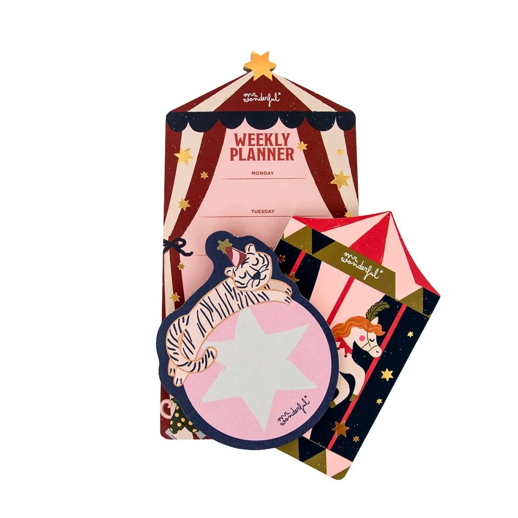 Conjunto 3 Cadernos bloco de notas - Circo