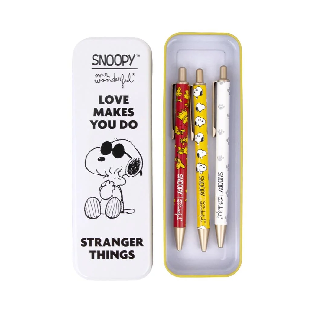 Conjunto de Escrita Snoopy - Love makes you do